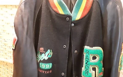 Chaqueta atlética Canada Roots RAZOR negra/cuero lana talla XL de segunda mano para hombre Foto 1 de 4