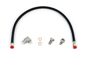 Forced Performance 1G DSM Stainless Steel Braided Oil Supply Line - Picture 1 of 10