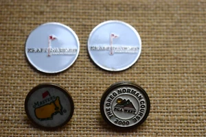 Masters, PGA West Greg Norman Course, & 2 Kraft Nabisco Ball Markers Vintage - Picture 1 of 7