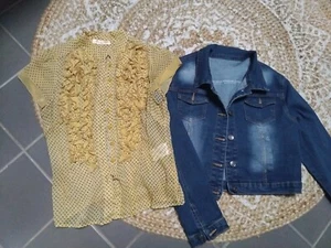 Ladies Sz 10 Med Silk Alannah Hill Top & New Jacket - Picture 1 of 3