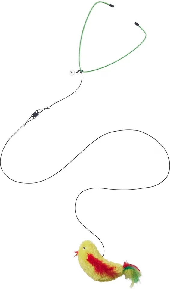 ETHICAL PRODUCTS Spot Ethical A-Door-Able Bouncing Plush Bird with Feather Tail Cat Toy