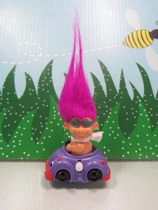 BOY IN HIS WIND UP CAR - 3" Russ Troll Doll Toy - NEW IN ORIGINAL BAG - Picture 1 of 7