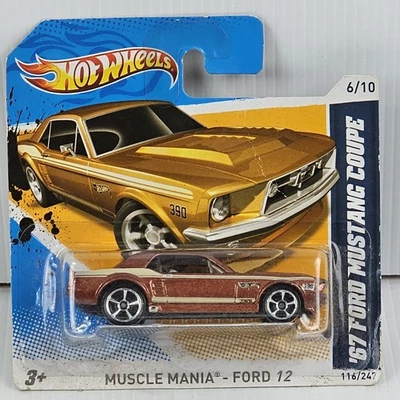 Hot Wheels 2012 Muscle Mania Copper Bronze Brown ‘67 Ford Mustang Coupe #116  - Image 1 of 4