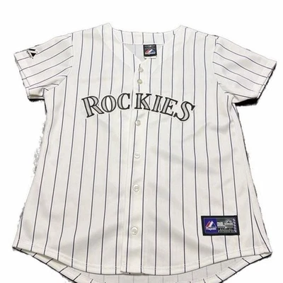 Camiseta de beisebol feminina Colorado Rockies média Tulowitzki #2 listra branca - Imagem 1 de 4