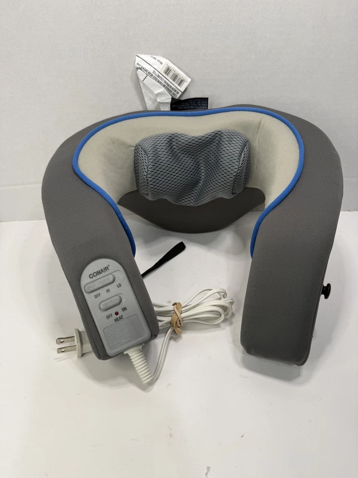 Almohada de reposacuello Conair ligeramente usada con masajeador Shiatsu de calor por vibración PROBADO  Foto 1 de 2