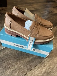 Toms Cara Leder-Loafer Damengröße 7,5 hellbraunes Leder - NEU IM KARTON - Bild 1 von 7