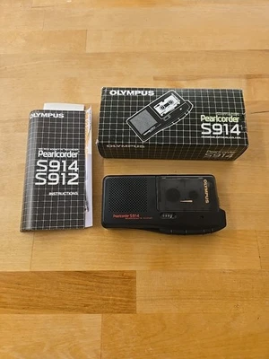 VINTAGE Olympus Pearlcorder S914 Handheld Micro Cassette Voice Recorder (Japan) - Image 1 of 4