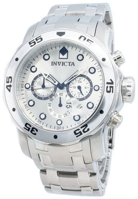 Invicta Pro-Diver Quartz Chronograph Silver Dial Stainless Steel 0071 Mens Watch - image 1 of 4