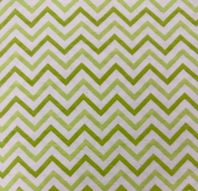 SUPER SNUGGLE FLANNEL Sewing Fabric .695 yd (25") x 42" CHEVRON Tonal GREEN - Image 1 of 3