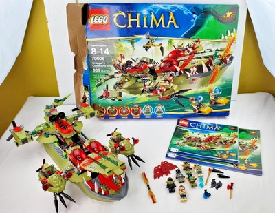 LEGO Chima Craggers Command Ship 70006 Minifigs Box Instructions 100% Complete - Image 1 of 4