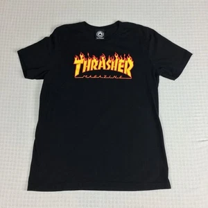 Thrasher Magazine T Shirt Black Youth L 40" Short Sleeve 90s Tee Skate (Clean) - Picture 1 of 14