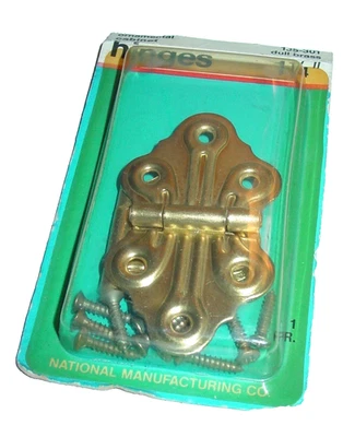 2 bisagras elevadas vintage de gabinete de mariposa en relieve para puerta de cabaña EE. UU. NOS Foto 1 de 4