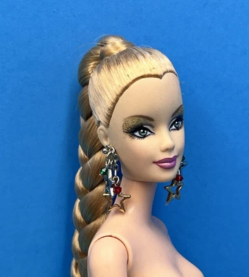 MUÑECA BARBIE DESNUDA 2006 VACACIONES MACKIE RUBIO CABELLO TRENZA, PENDIENTES, PARA ÚNICA CLASE Foto 1 de 4