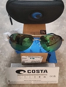 🔥 Costa Helo (06S6006-0961) Mt Champagne/Green Mirror 580P Unisex Sunglasses - Picture 1 of 12