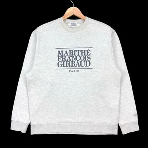 Marithe Francois Girbaud Classic Logo Outmeal Gray Sweatshirt M - Picture 1 of 7