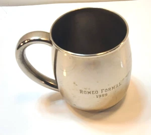 Tazza tazza vintage 1959 Romeo formale placcata argento o metallo - Foto 1 di 12