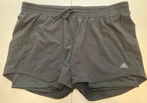 Pantalones cortos para mujer Adidas talla XS (4-6) XL (20-22) XXL (24-26) negros tejidos 2 en 1 FJ72 - Imagen 1 de 6