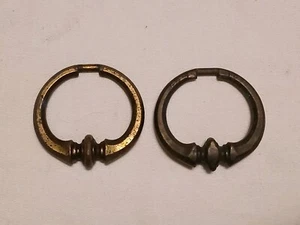 2 Vintage round Drop Dresser Drawer Handles - Picture 1 of 5