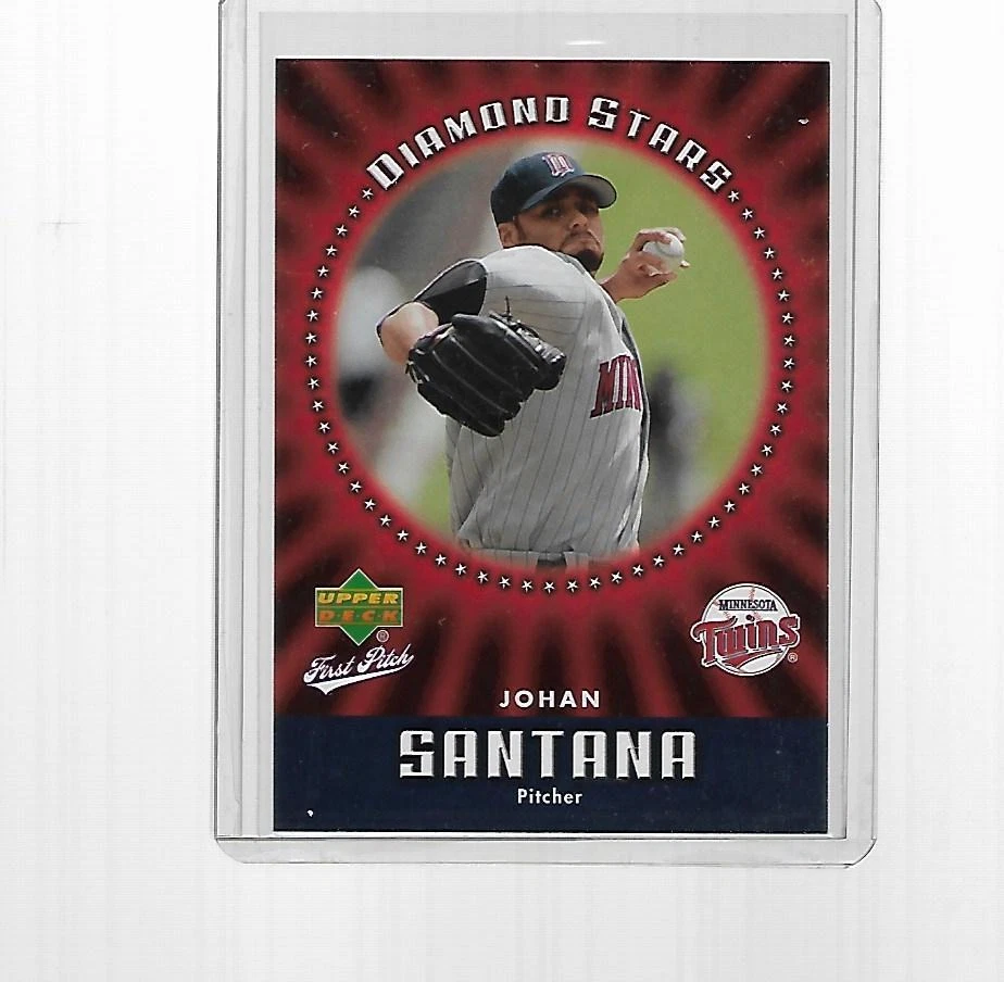2006 UPPER DECK FIRST PITCH BASEBALL DIAMOND STARS JOHAN SANTANA #DS-19 - Image 1 of 1
