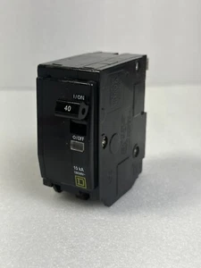 Square D Q0240 Circuit Breaker 40 Amp 2 Pole Circuit Breaker Type Q0A - Picture 1 of 6