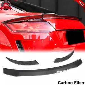 Fit for Audi TT MK3 TTS TTRS 2015-21 Rear Trunk Spoiler Boot Wing REAL CARBON - Foto 1 di 12