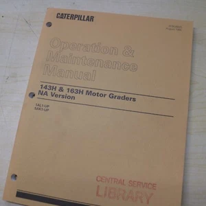 CAT Caterpillar 143H 163H Motor Grader Operation Operator Maintenance Manual - Picture 1 of 9
