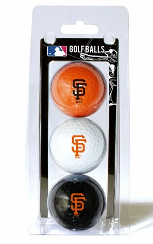 SAN FRANCISCO GIANTS REGULATION GOLF BALLS 3 PACK OFFICIAL MLB LICENSED PRODUCT Cover
