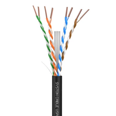 Syston Cat 6A+ Bulk Ethernet Cable 700MHz 23 AWG UTP Solid Copper Wire-CMR 250ft - Image 1 of 4