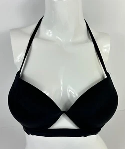 Victoria's Secret Hottie Halter Band Bikini Top Black Size 36C Swimsuit Top - Picture 1 of 10