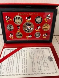 Mickey Mouse 75 years with Mickey 2003 Proof Coin Set Mint USED Japan FS Rera - Picture 1 of 8