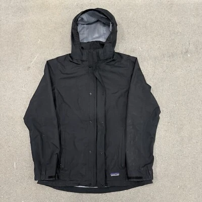 Chaqueta de lluvia Patagonia para mujer mediana cremallera completa negra Foto 1 de 4