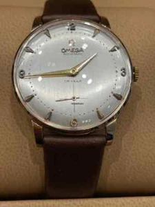 Omega De Ville 36mm Vintage Circa 1960, Silver Dial - 18kt Rose Gold on Strap - Picture 1 of 10
