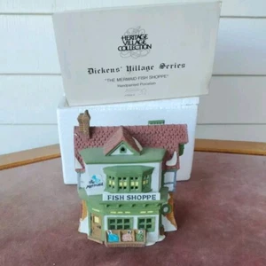 Dept 56 Dickens Village The Mermaid Fish Shoppe #59269 with Box & Light - Picture 1 of 7