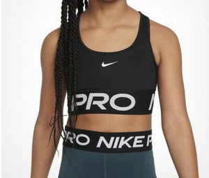 NIKE ACTIVE SWOOSH GIRL TOP - BLACK - FQ1259-010 - Picture 1 of 1