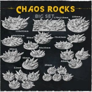 Warhammer 40K/AOS Resina Base Toppers Wargaming Chaos Rocks - Imagen 1 de 1