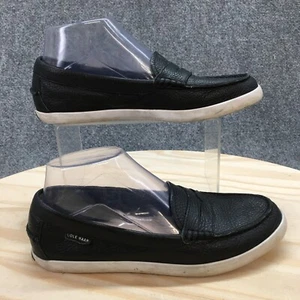 Cole Haan Shoes Womens 7 B Grand Os Penny Loafers W0347S Black Leather Slip On - Picture 1 of 18