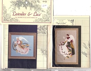 2 patrones de punto de cruz de lavanda y encaje Angel of Grace 15 y Angel of Summer 26 - Imagen 1 de 2