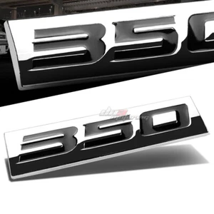 ALUMINUM STICK ON 3D POLISHED BLACK LETTERS 350 DECAL EMBLEM TRIM BADGE LOGO - Picture 1 of 3