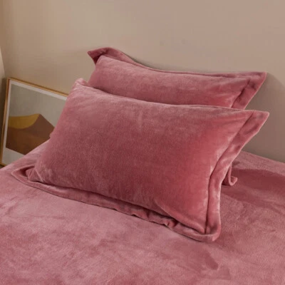 Funda de almohada suave de franela gruesa cálida más terciopelo funda de cojín funda de almohada de 1/2 pieza Foto 1 de 4