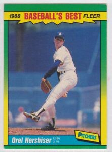 1988 Fleer Baseball's Best Pitchers #18 Orel Hershiser Los Angeles Dodgers