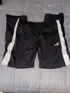 Puma Pants Boys Extra Xl Black  Windbreaker Track Mesh Lined Athletic Youth Kid - Picture 1 of 3