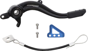 Moose Racing Black/Blue Stainless/Aluminum Heavy Duty Brake Pedal 1610-0645 - Picture 1 of 1
