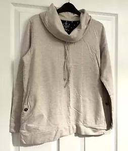 Lands End Roll Neck Pullover Jumper Size Small Oversized 38” Bust 100% Cotton - Picture 1 of 7