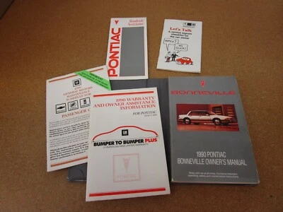 Pontiac Bonneville 1990 original manual del propietario libro literatura con estuche Foto 1 de 2
