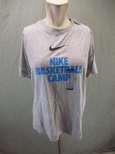 NWT The Nike Tee Size XL Boy Gray Cotton Blend Short Sleeve Athletic T-Shirt 819 - Picture 1 of 9
