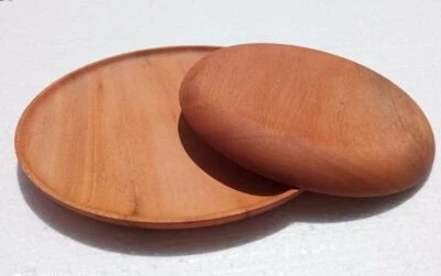 Натуральная деревянная тарелка экологически чистое кухонное сервировочное блюдо цейлонский натуральный продукт - Изображение 1 из 4