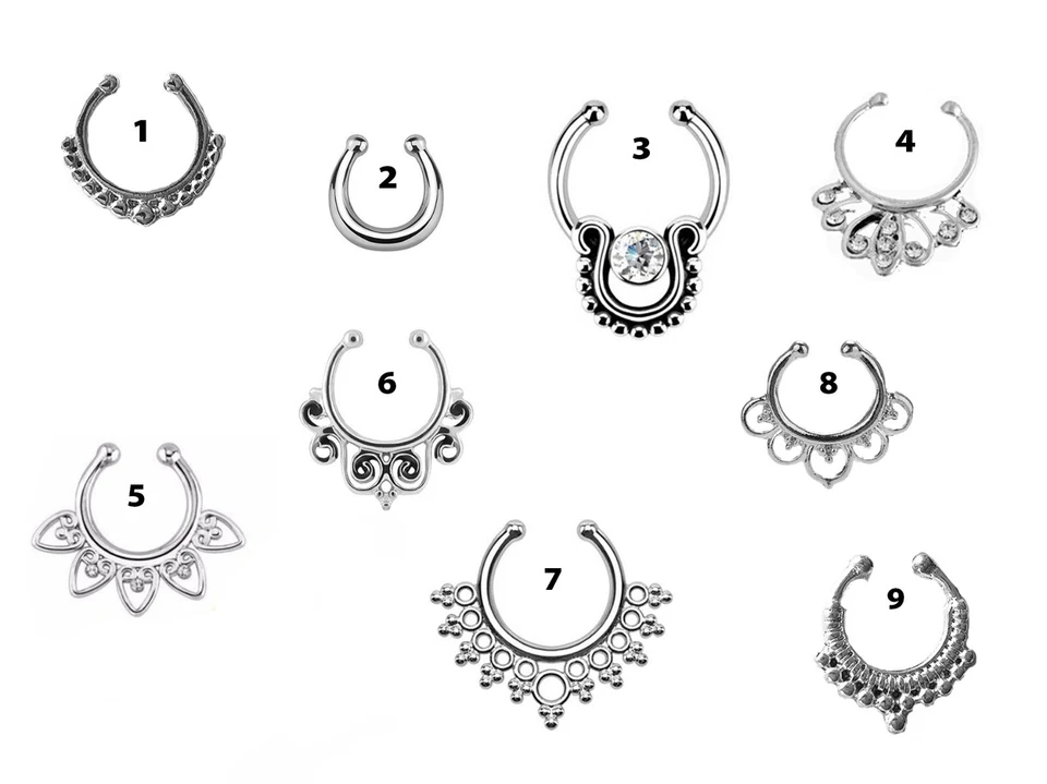 PIERCING SILVER SEPTUM FAKE - ANELLO ARGENTO DA NASO FINTO - Immagine 1 di 1