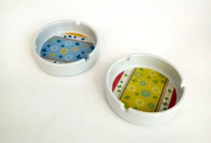 Set x12 Aschenbecher Bar Restaurant Dekoriert Gicos Porzellan Stapelbar - Bild 1 von 9