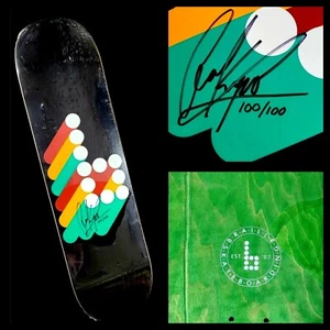 Aaron Kyro Signed Braille Black 3D Logo #100 of 100 Skateboard Autograph 8" Deck - Picture 1 of 13