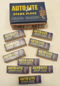 10 Vintage 1950s Auto-Lite Spark Plugs AL-7 14MM 13/16” Hex. 7/16” Reach - Picture 1 of 11